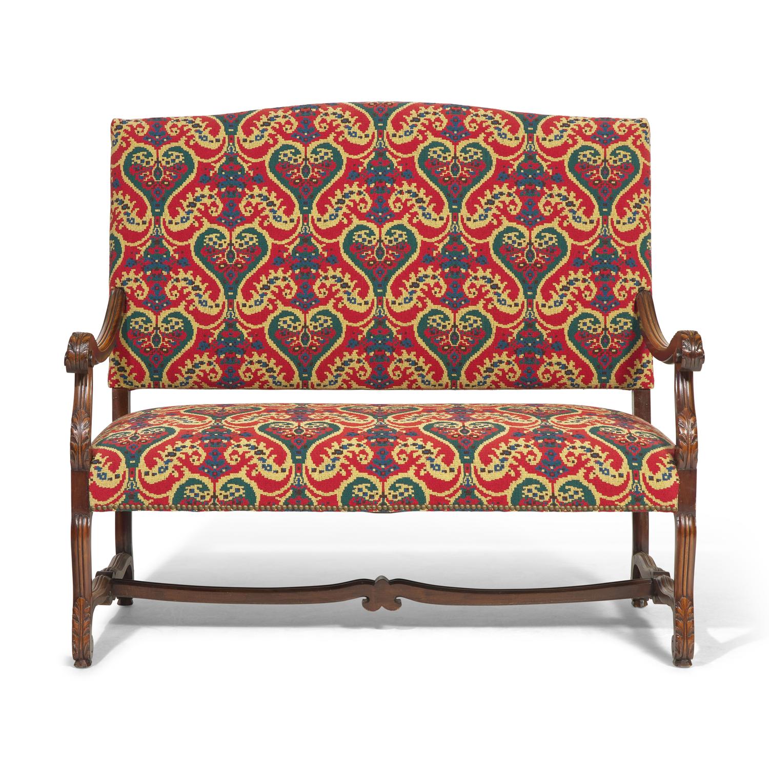 A Baroque Style Walnut Settee