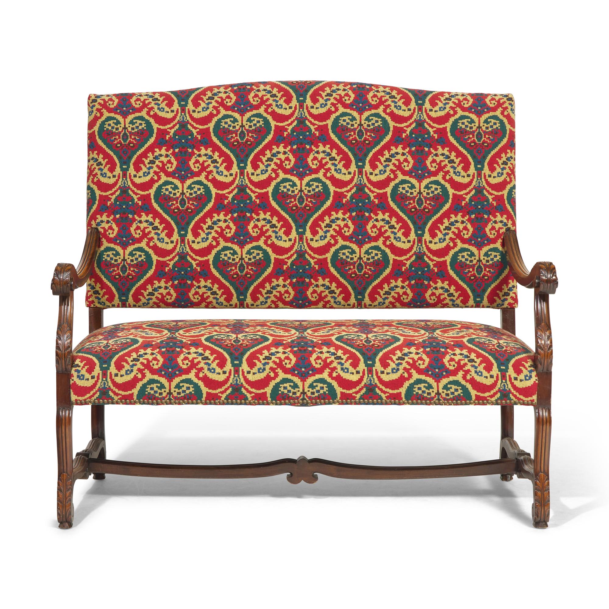 A Baroque Style Walnut Settee