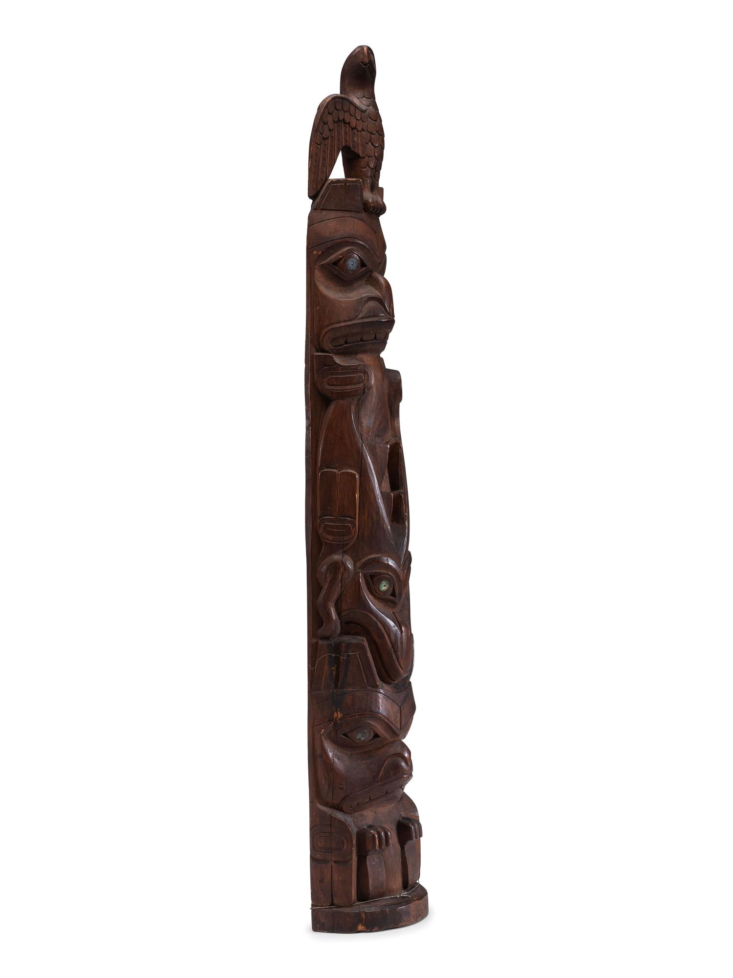 Haida Carved Model Totem Pole