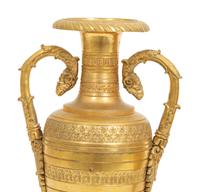 A Pair of Empire Style Gilt Bronze Urns