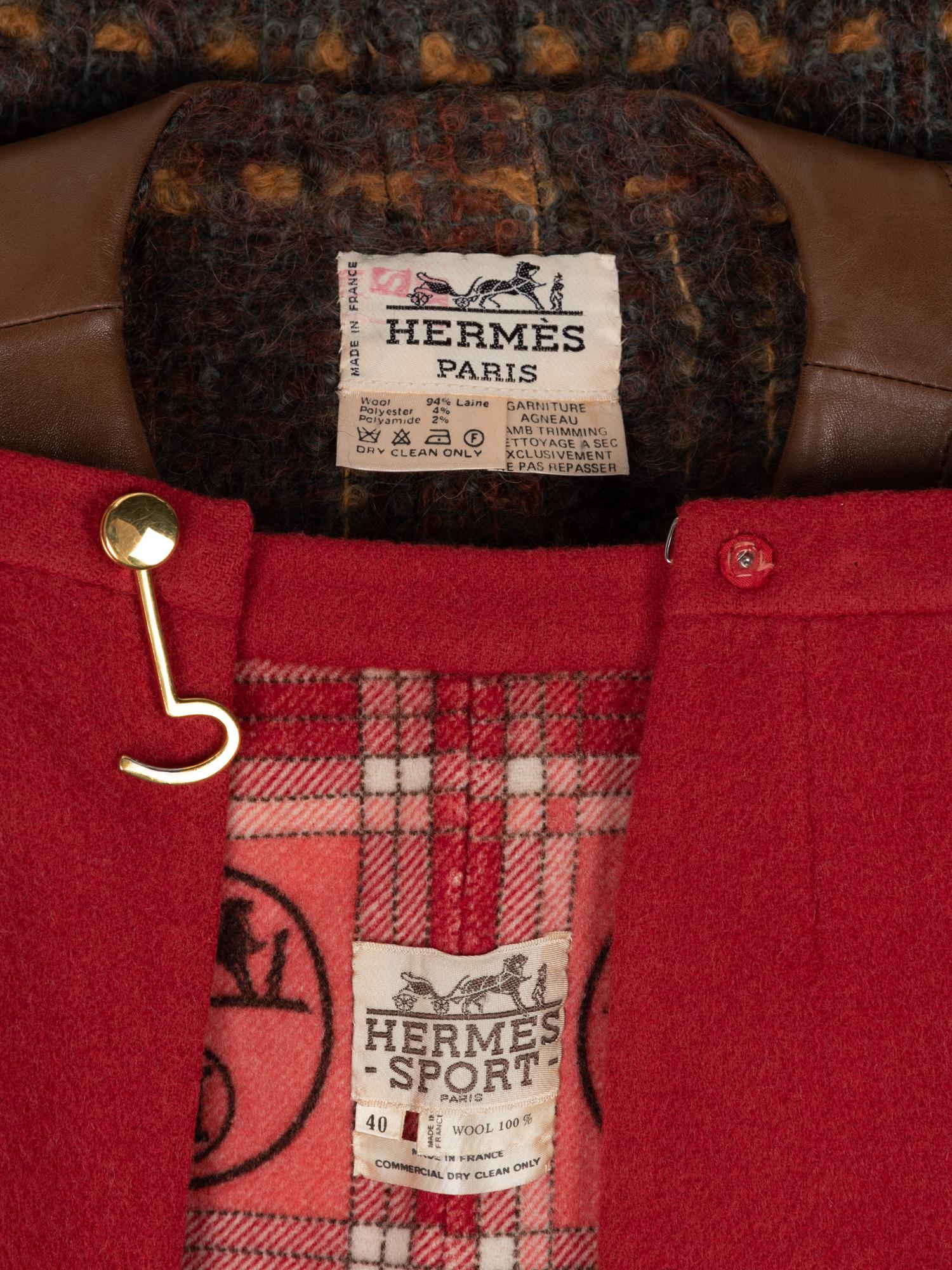 Two Hermes Pieces: One Cape and One Wrap Skirt, 1980-90s