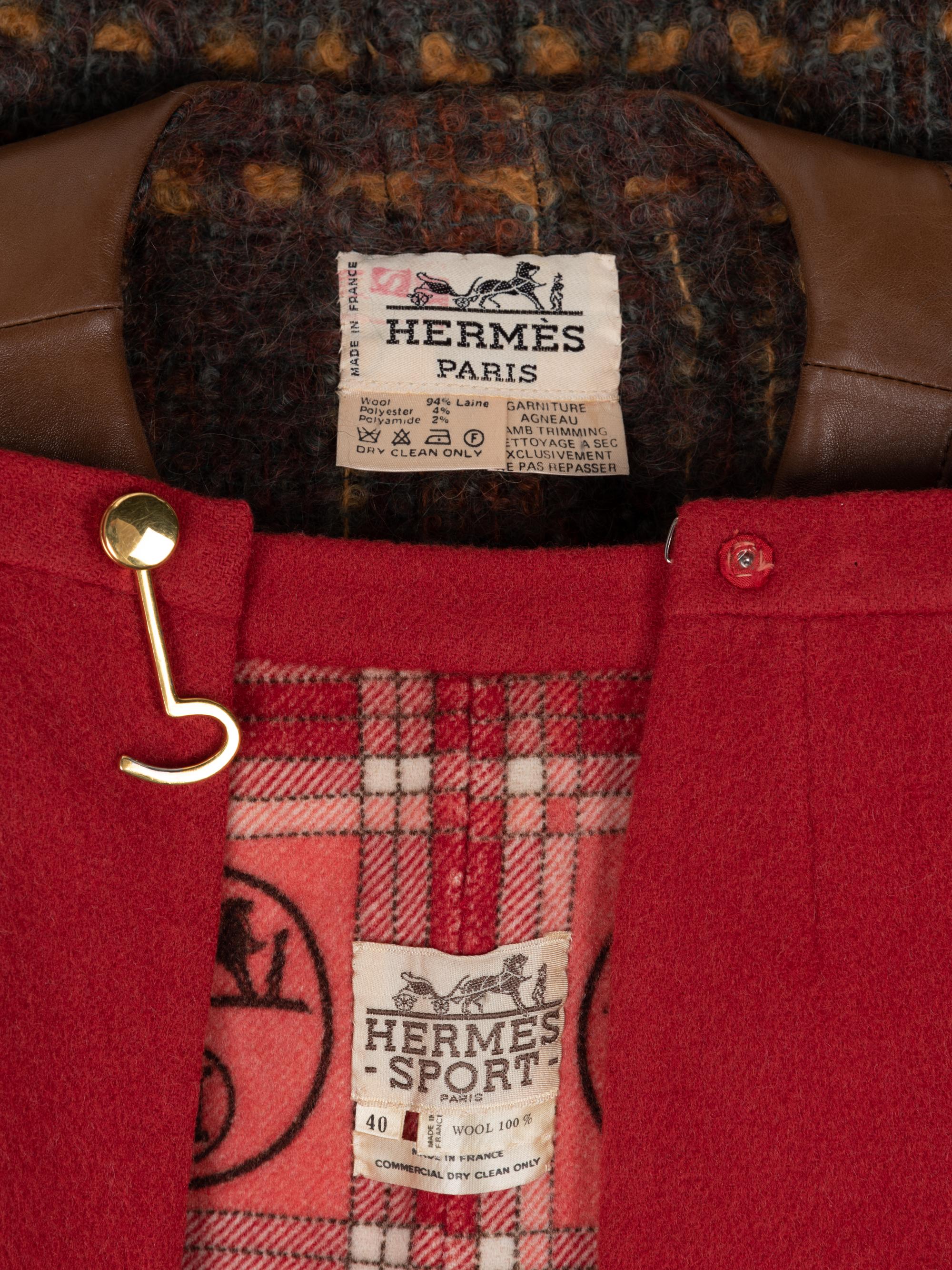 Two Hermes Pieces: One Cape and One Wrap Skirt, 1980-90s