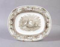 An English Pottery Tray, Mason, Width 13 1/4 inches.