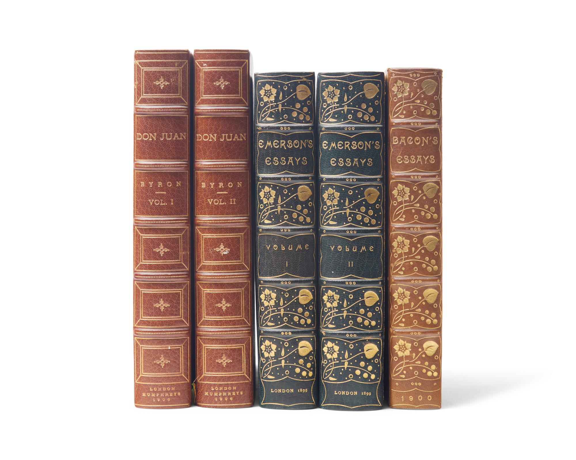 [Fine Bindings] [Humphreys, Arthur L.] Group of 3 Titles in 5 Volumes