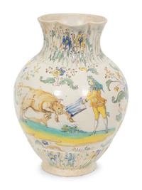 A Spanish Talavera Faience Pitcher