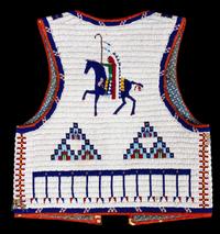 A Lakota Pictorial Beaded Vest Height 20 1/4 x width 18 1/2 inches. — LATE 19TH/ EARLY 20TH CENTURY