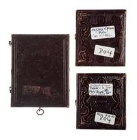 [EARLY PHOTOGRAPHY]. A group of 5 daguerreotypes and ambrotype of painted portraits, including: