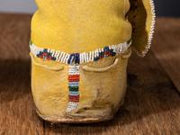 Kiowa Beaded Boot Moccasins, with Eagle Tail Design