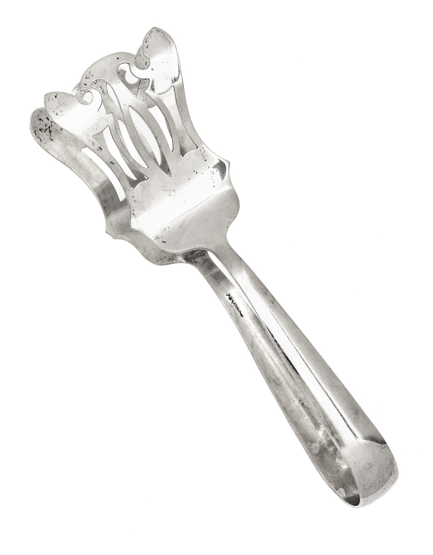 An American Silver Asparagus Server, Frank M. Whiting Co., North Attleboro, Mass, 20th century, of typical form.
