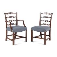 A Set of Ten George III Style Mahogany Dining Chairs