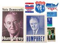[DEMOCRATIC PARTY]. A group of tickets, pamphlets, and other campaign ephemera from the Hubert Humphrey, Eugene McCarthy, and George McGovern campaigns, comprising: