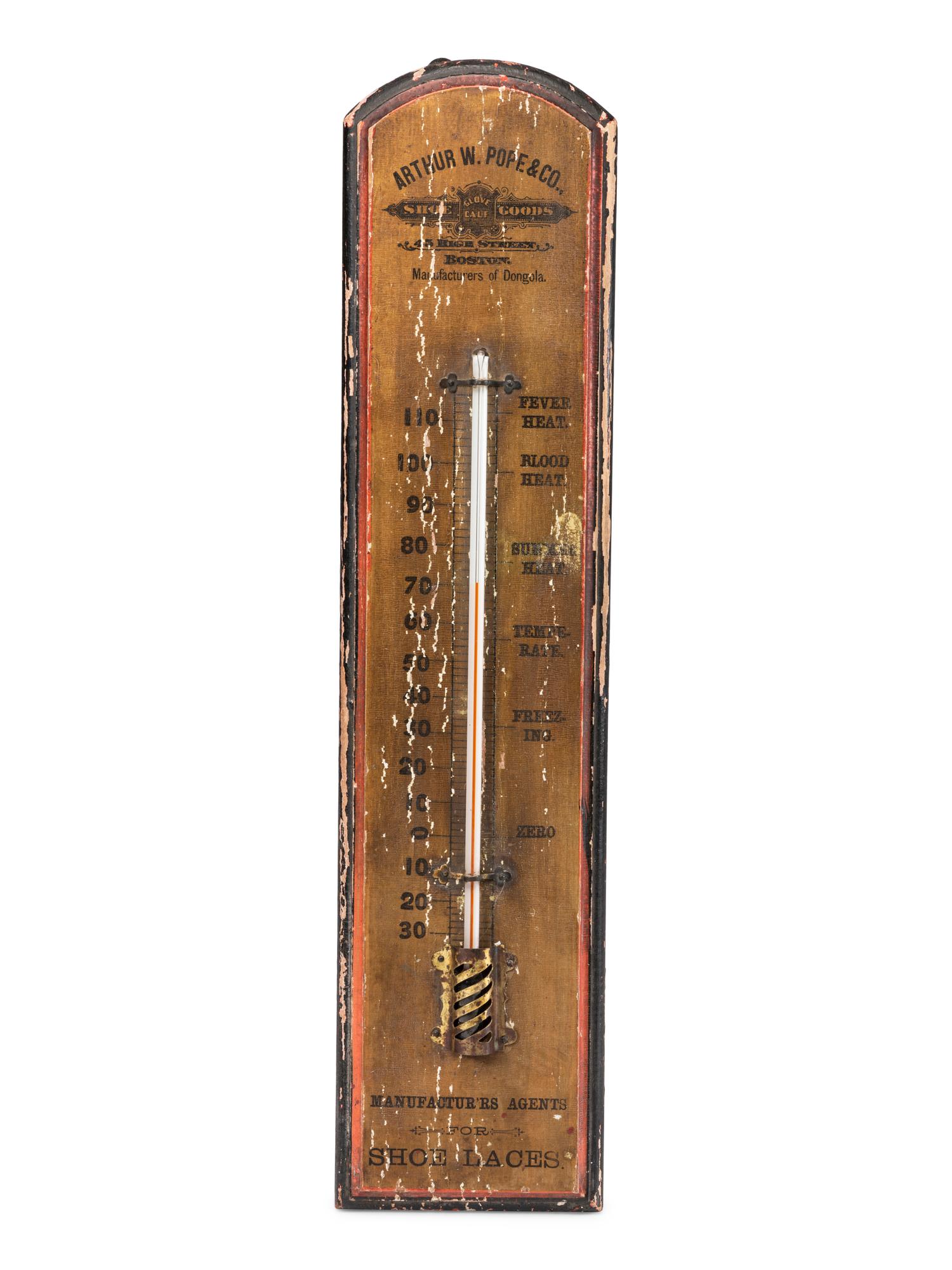 An Arthur W. Pope & Co. Advertising Thermometer