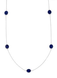 LAPIS LAZULI AND DIAMOND LONGCHAIN NECKLACE