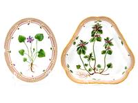 Two Royal Copenhagen Flora Danica Serving Plates — 20TH CENTURY