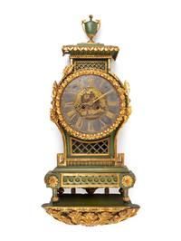 A Swedish Neoclassical Painted Bracket Clock and Bracket — THE CLOCK EARLY 19TH CENTURY