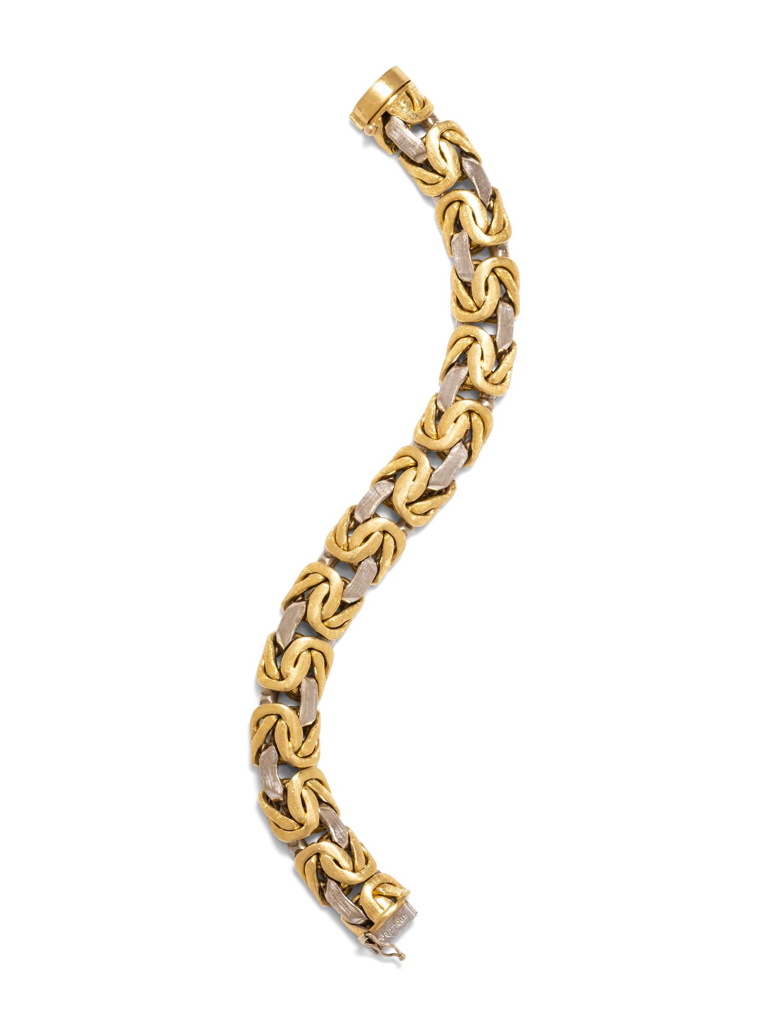 An 18 Karat Bicolor Gold Bracelet,