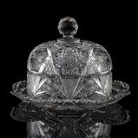 A Brilliant Period Cut Glass Cheese Dome