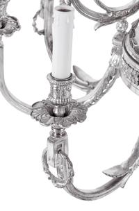 A Silver-Plate Sixteen-Light Chandelier