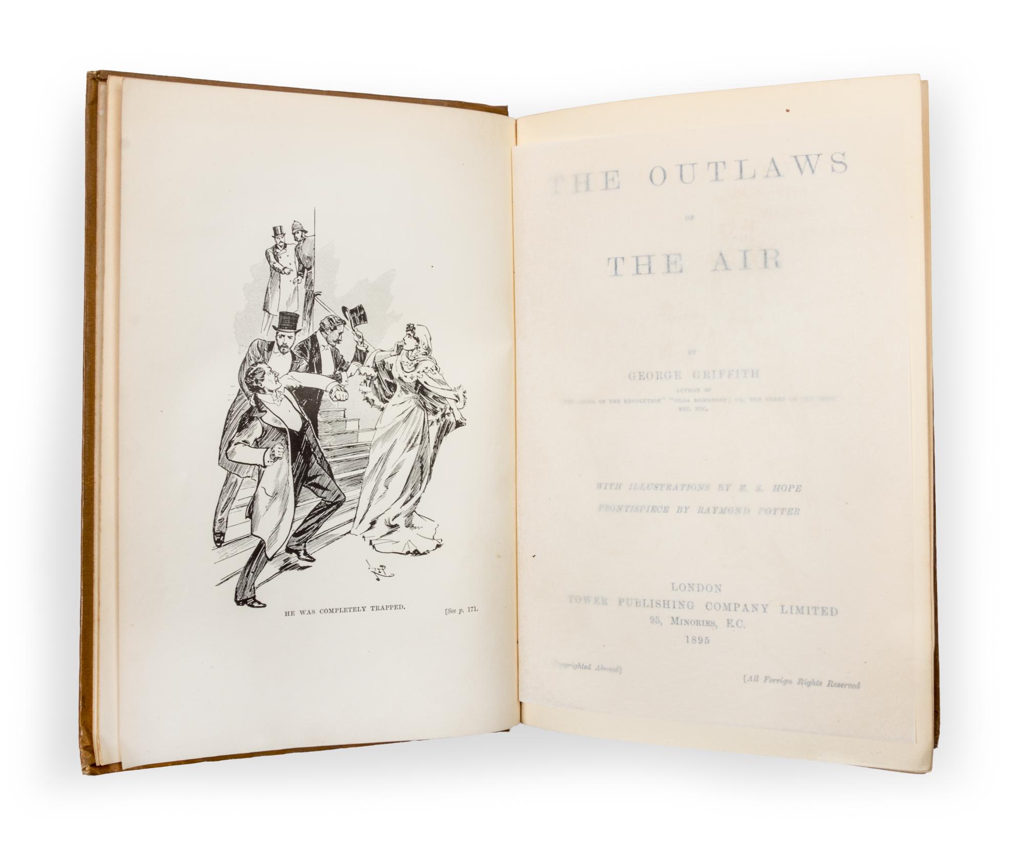 GRIFFITH, GEORGE. The Outlaws of the Air. London, 1895. First edition.