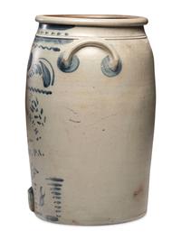 A Hamilton and Jones Eight-Gallon Stoneware Cooler