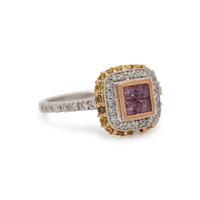 SYNTHETIC SAPPHIRE AND DIAMOND SET