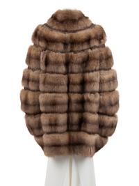 Chado Ralph Rucci Golden Sable and Braided Leather Stroller Coat