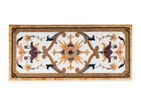 A Continental Giltwood and Inlaid Marble-Top Low Table