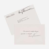 [Presidential] Roosevelt, Franklin D., and Harry Truman, and Dwight Eisenhower, et al. Group of 6 Items, signed