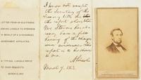 Lincoln, Abraham. Autograph Note, signed