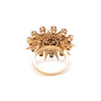 YELLOW GOLD AND DIAMOND STARBURST RING