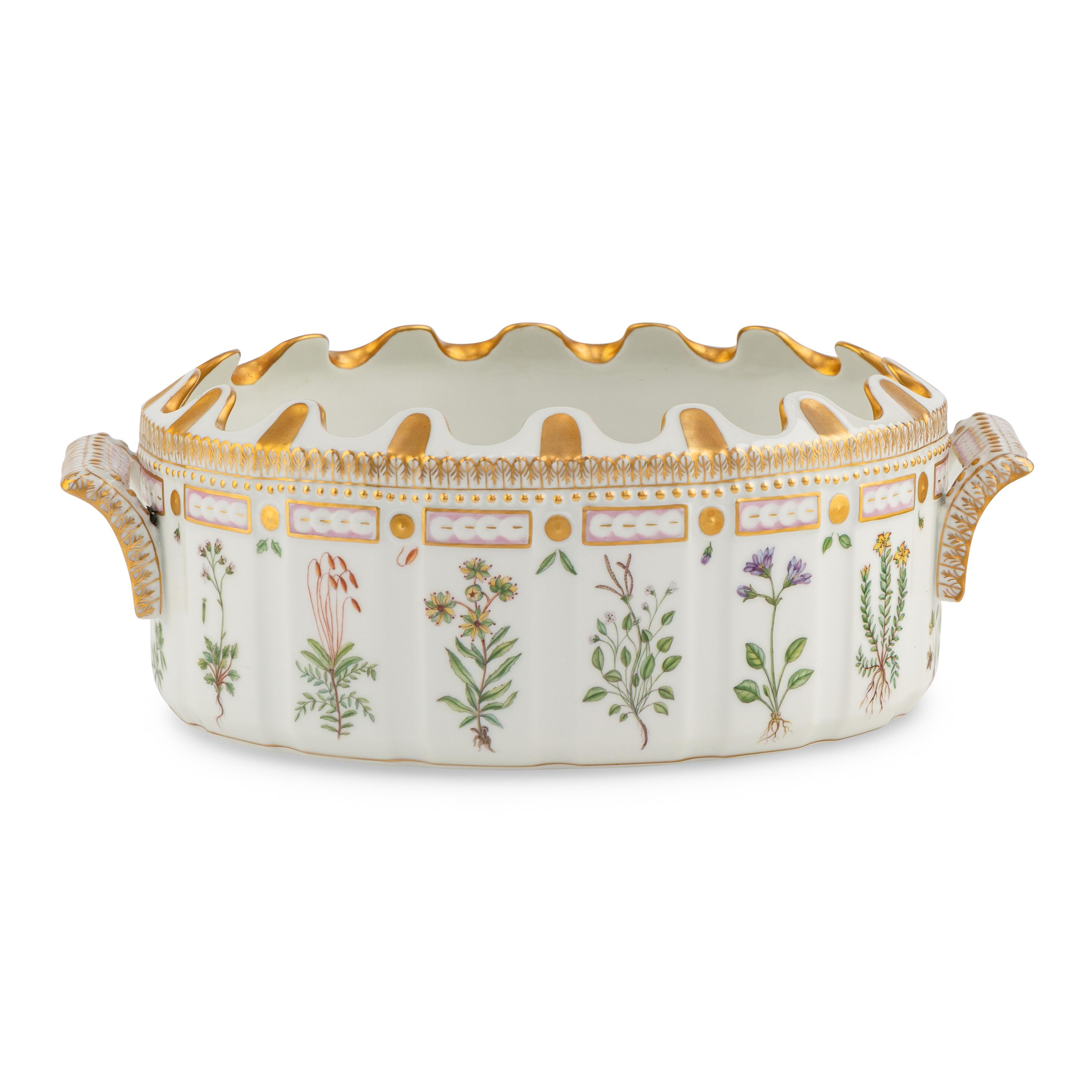 A Royal Copenhagen Flora Danica Porcelain Monteith