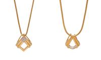 COLLECTION OF YELLOW GOLD AND DIAMOND PENDANT/NECKLACES