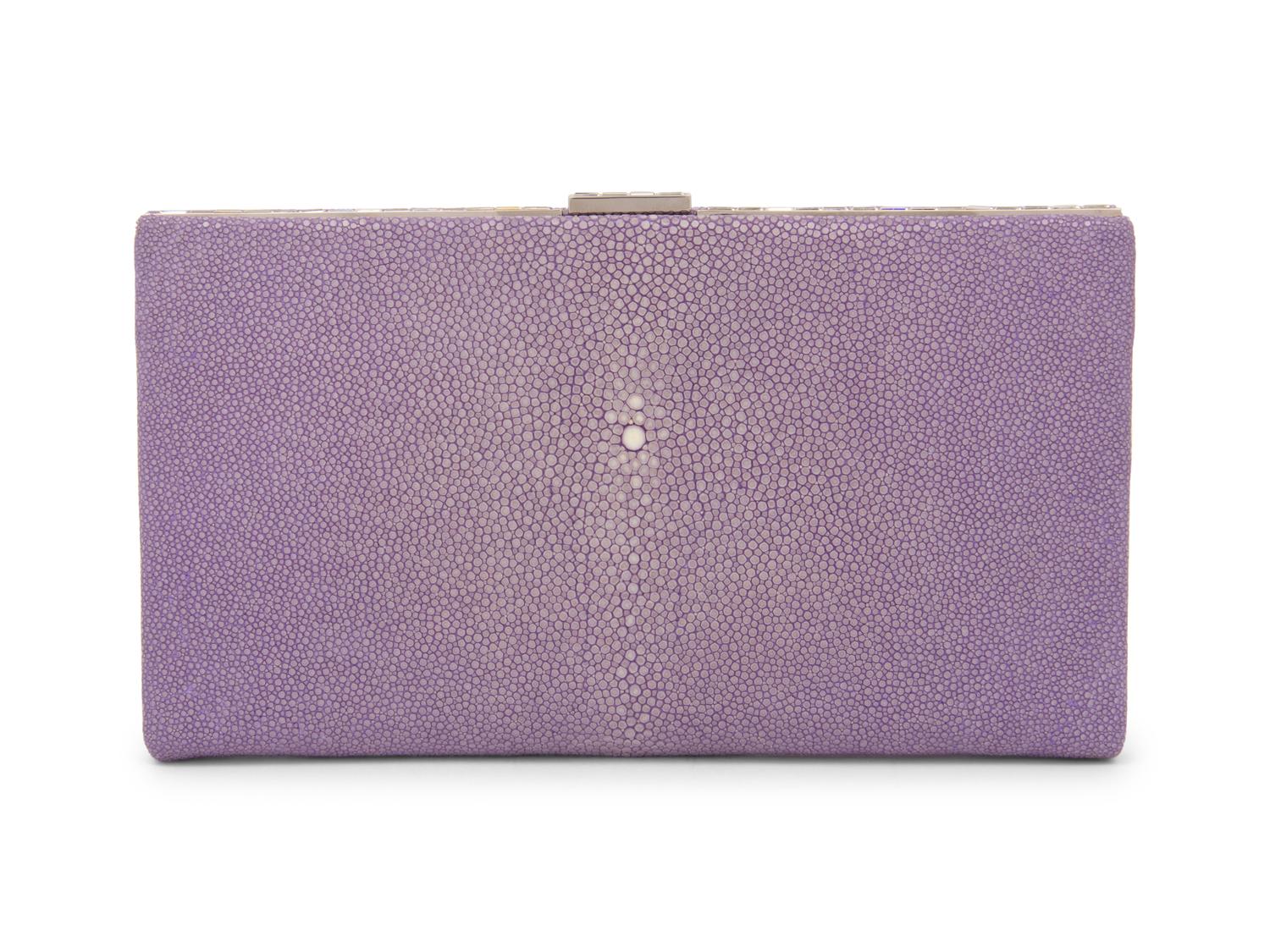 Judith Leiber Purple Stingray Clutch, 2000s