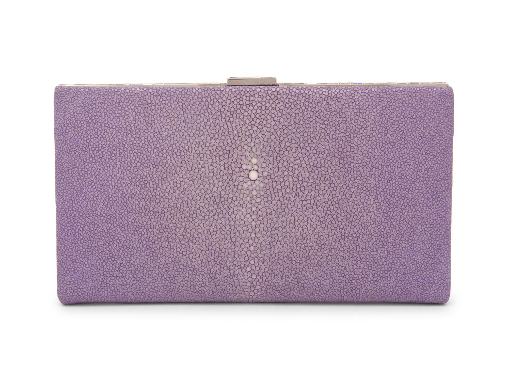 Judith Leiber Purple Stingray Clutch, 2000s