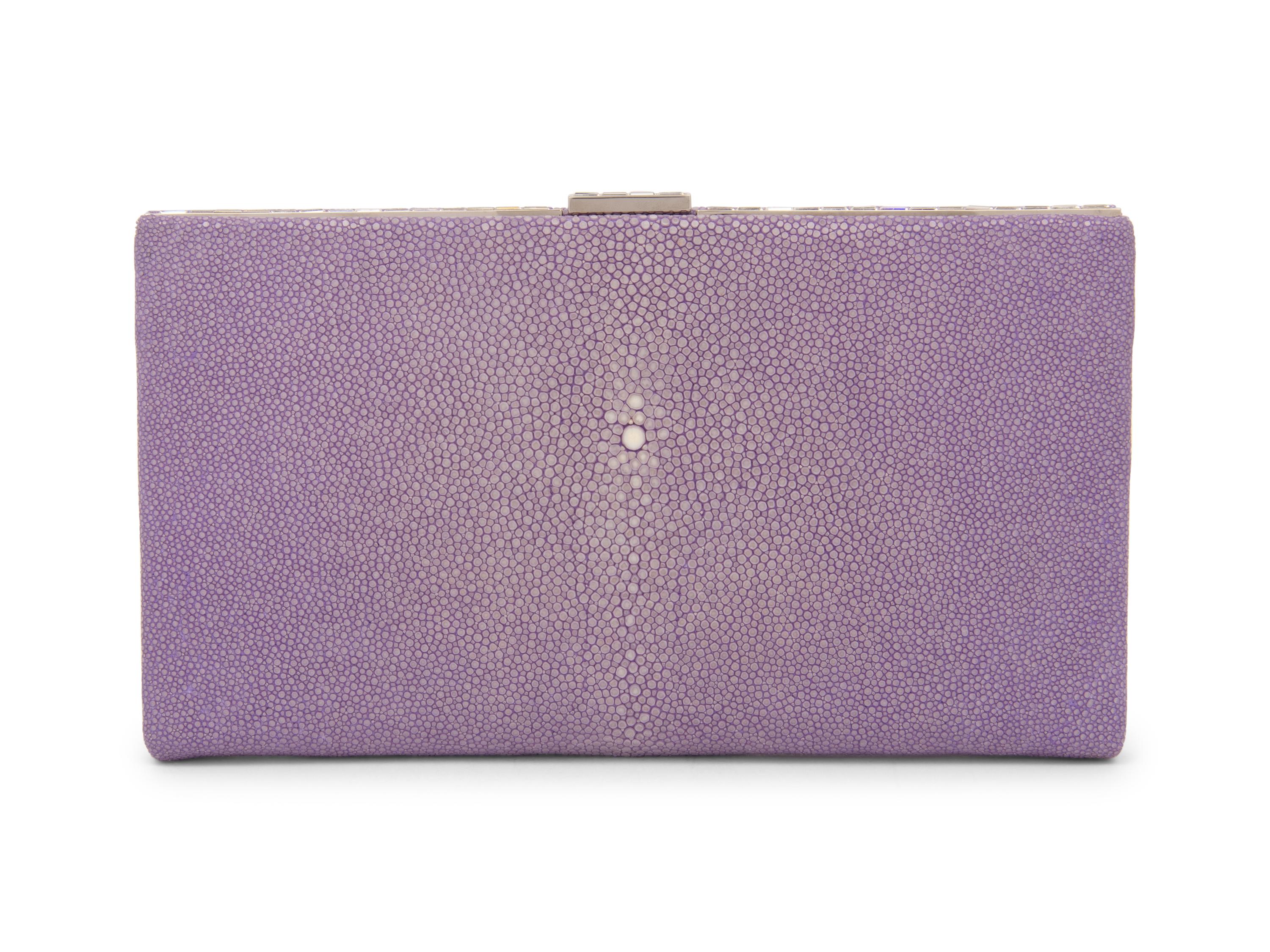 Judith Leiber Purple Stingray Clutch, 2000s