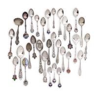 A Collection of Thirty-One Souvenir Spoons