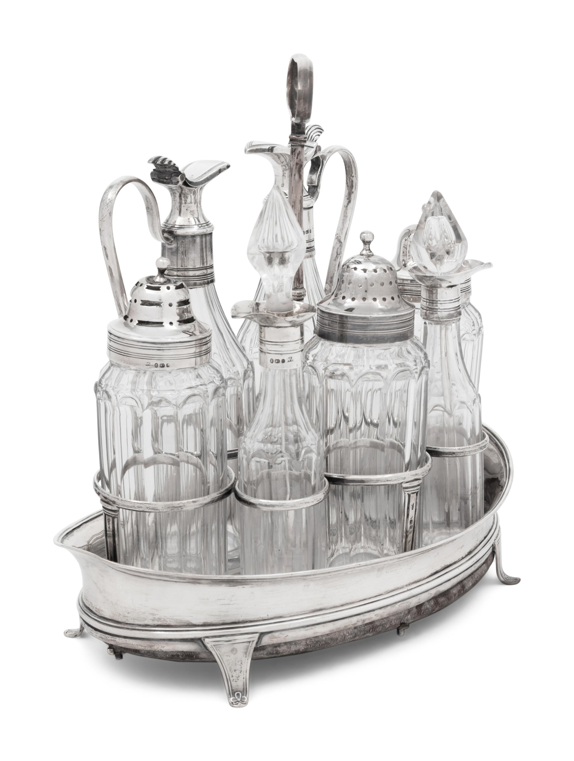 A George III Silver Cruet Set