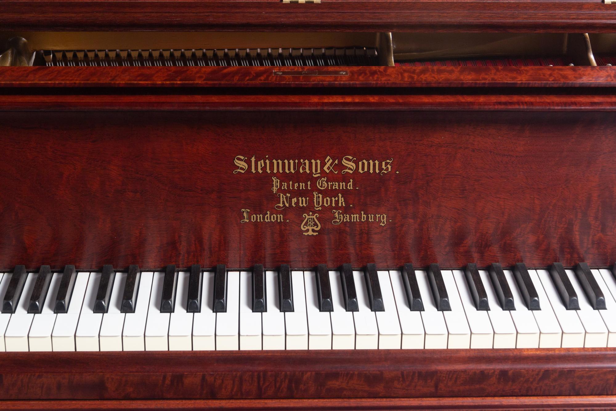 A Steinway and Sons Model B Mahogany Grand Piano