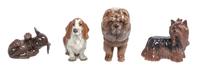 A Group of Four Royal Copenhagen Porcelain Figures Width of widest 6 3/4 inches. — 20TH CENTURY