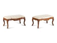 Italian Rococo Style Serpentine Front Benches