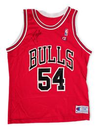 A Group of Assorted Chicago Bulls Signed Autograph Vintage Shirts (Beckett Authentication Services BAS Certified),