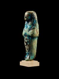 An Egyptian Blue Faience Ushabti