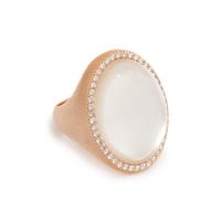 ROBERTO COIN, MOONSTONE AND DIAMOND RING