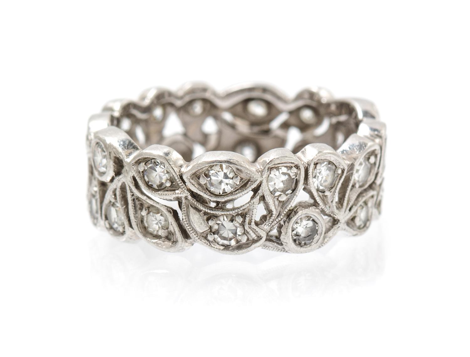 A Platinum and Diamond Ring, 4.30 dwts.