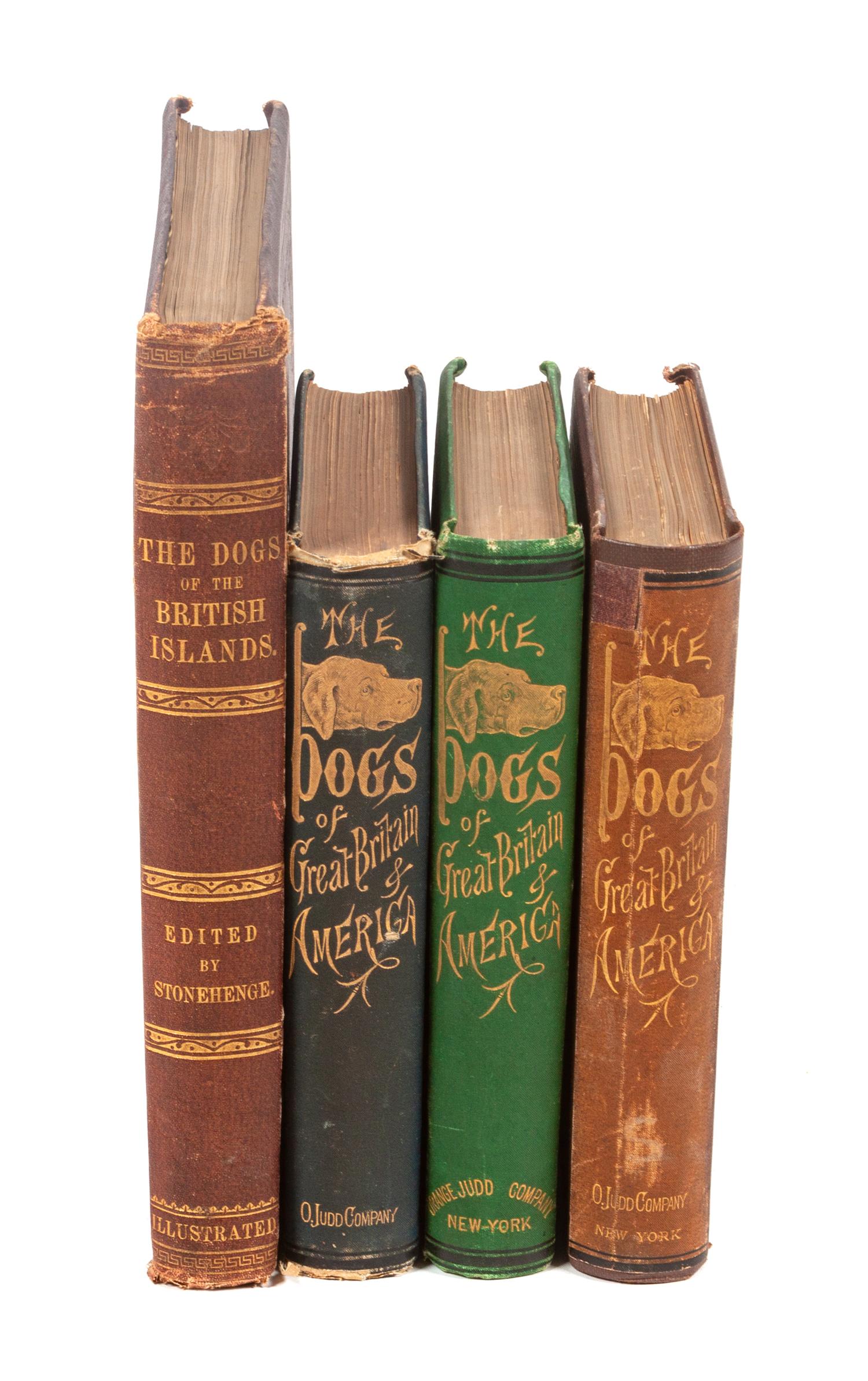 Nine Reference Books regarding British, Japanese, Chinese and American Dogs
