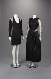 Two Geoffrey Beene Dresses with Chenille Detail, Fall 1989