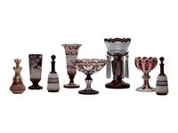 Nine Ruby Glass Table Articles