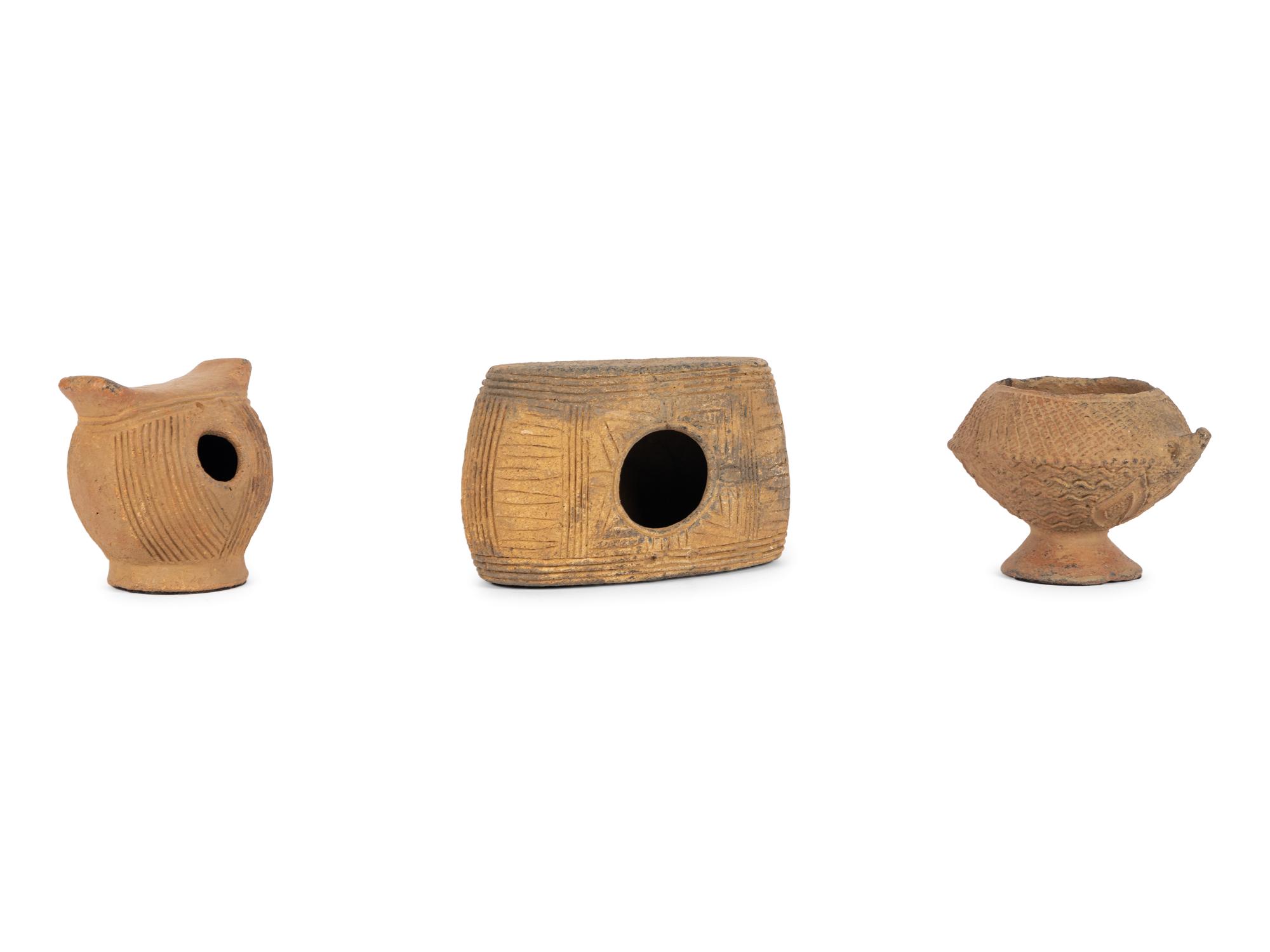 Three African Pottery Articles