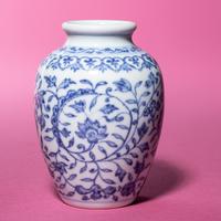 A Small Blue and White Porcelain Jar