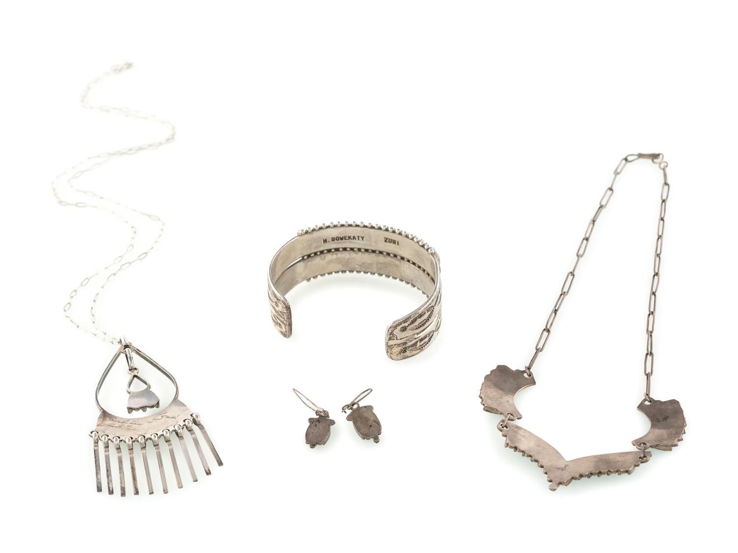 Zuni Silver and Needle Point Turquoise Jewelry